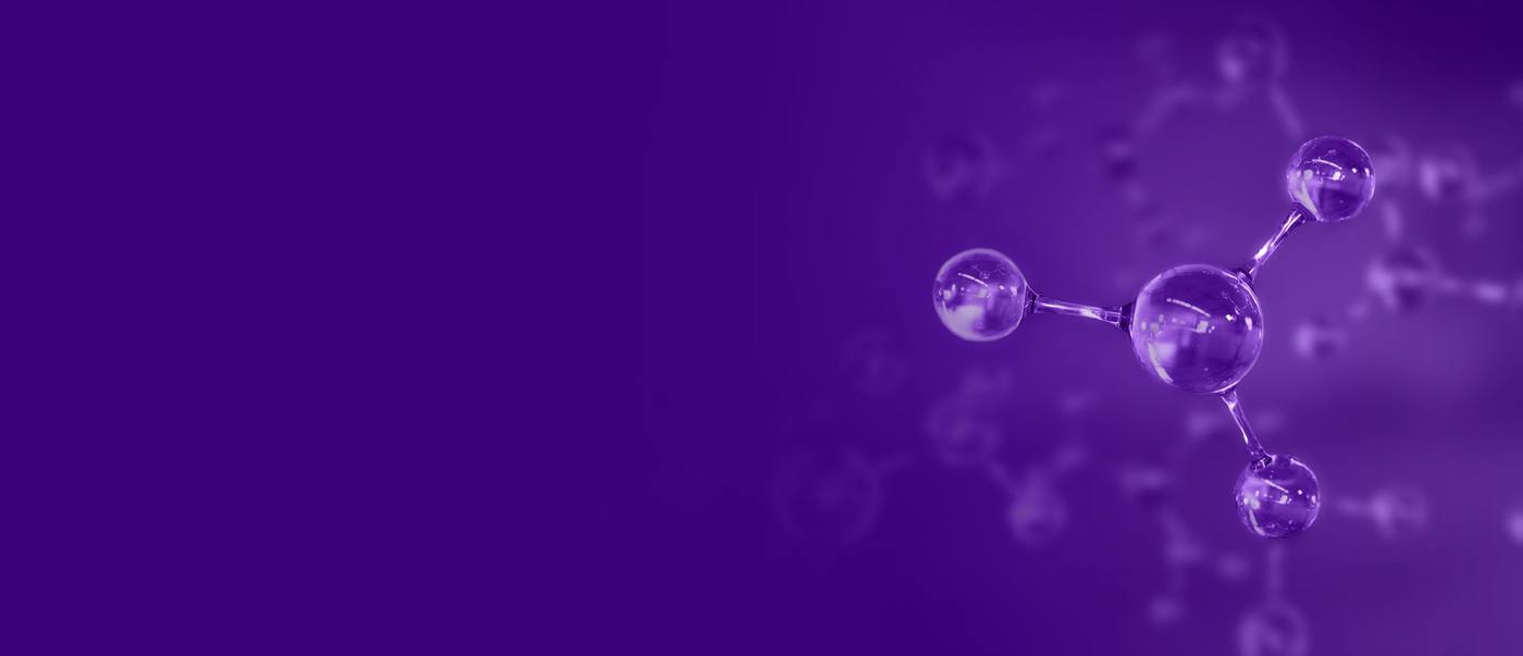 Purple molecule background design